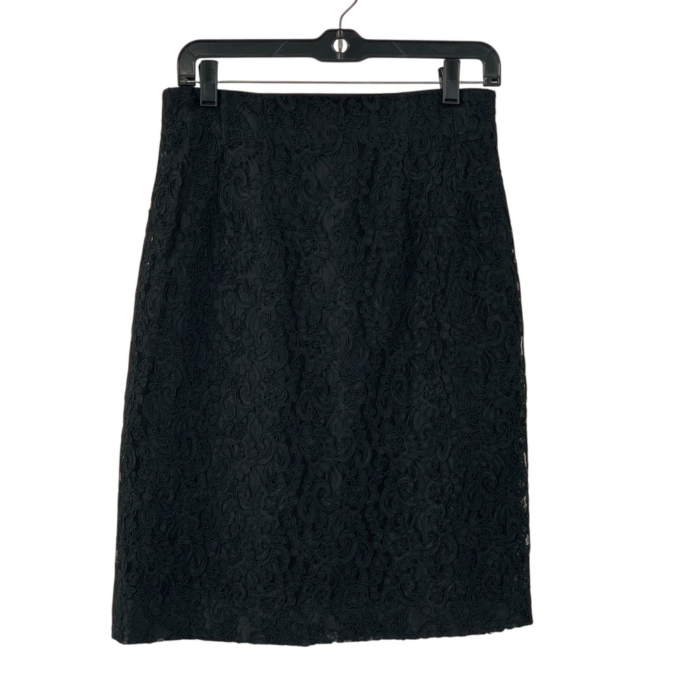 J. Mclaughlin For‎ Sanyo Women's Black Lace Pencil Skirt Size 10